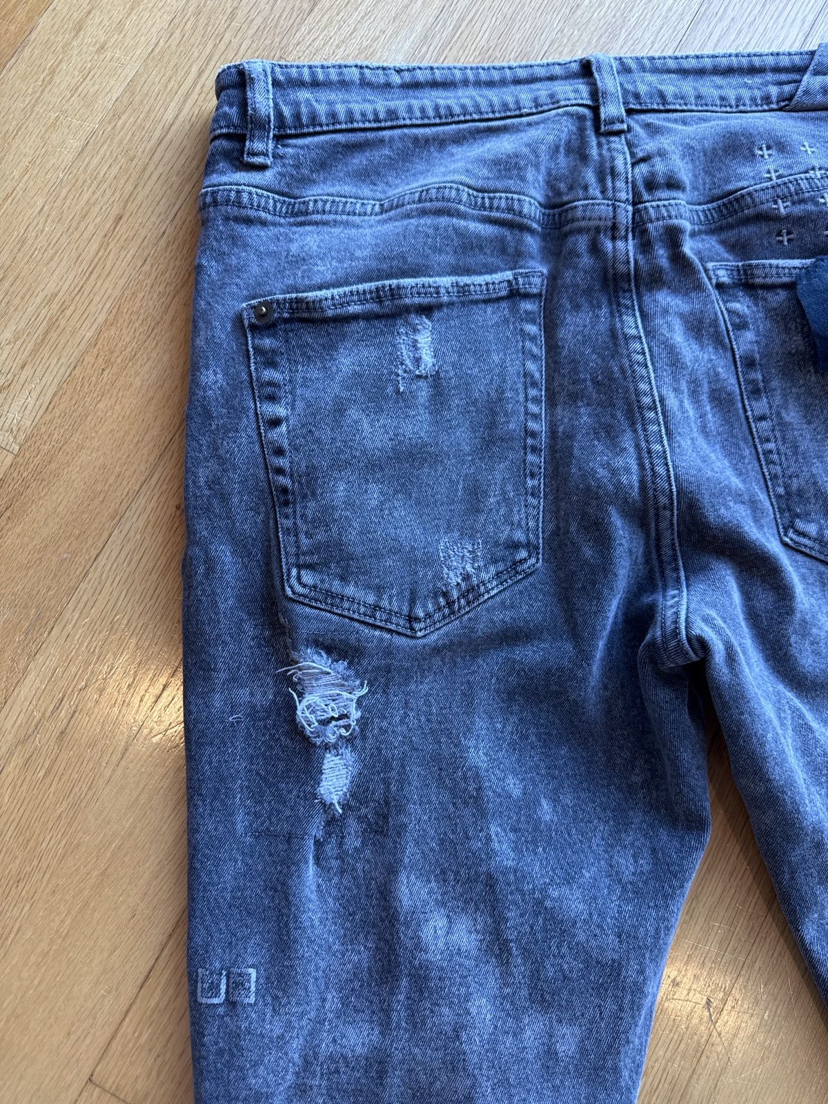 Ksubi Ksubi Distressed Skinny Denim Black Washed Size US 32 / EU 48 - 3 Thumbnail