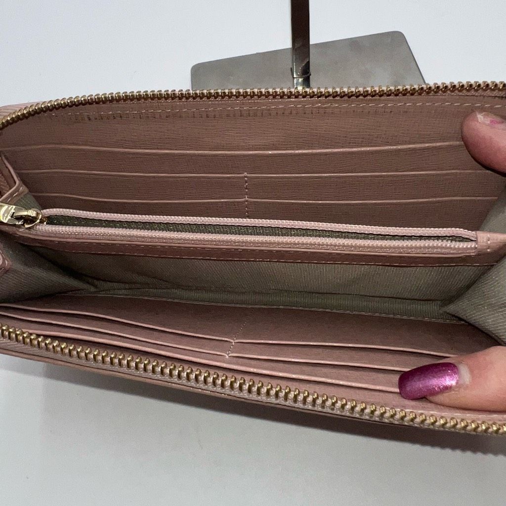 Furla Furla Saffiano Leather Made in Italy Zip Around Wallet in Bl Size ONE SIZE - 13 Thumbnail