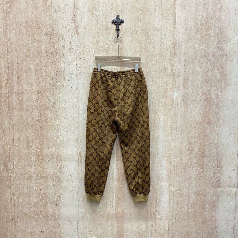 Gucci Gucci Size S Popular brown old flower full-print jogging t Size US 29 - 2 Thumbnail