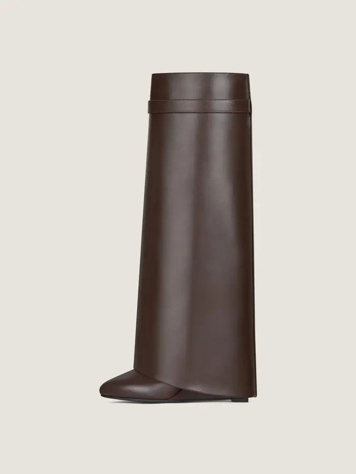 Givenchy os11x0226 Shark Lock Boots In Brown Size US 7 / IT 37 - 2 Thumbnail