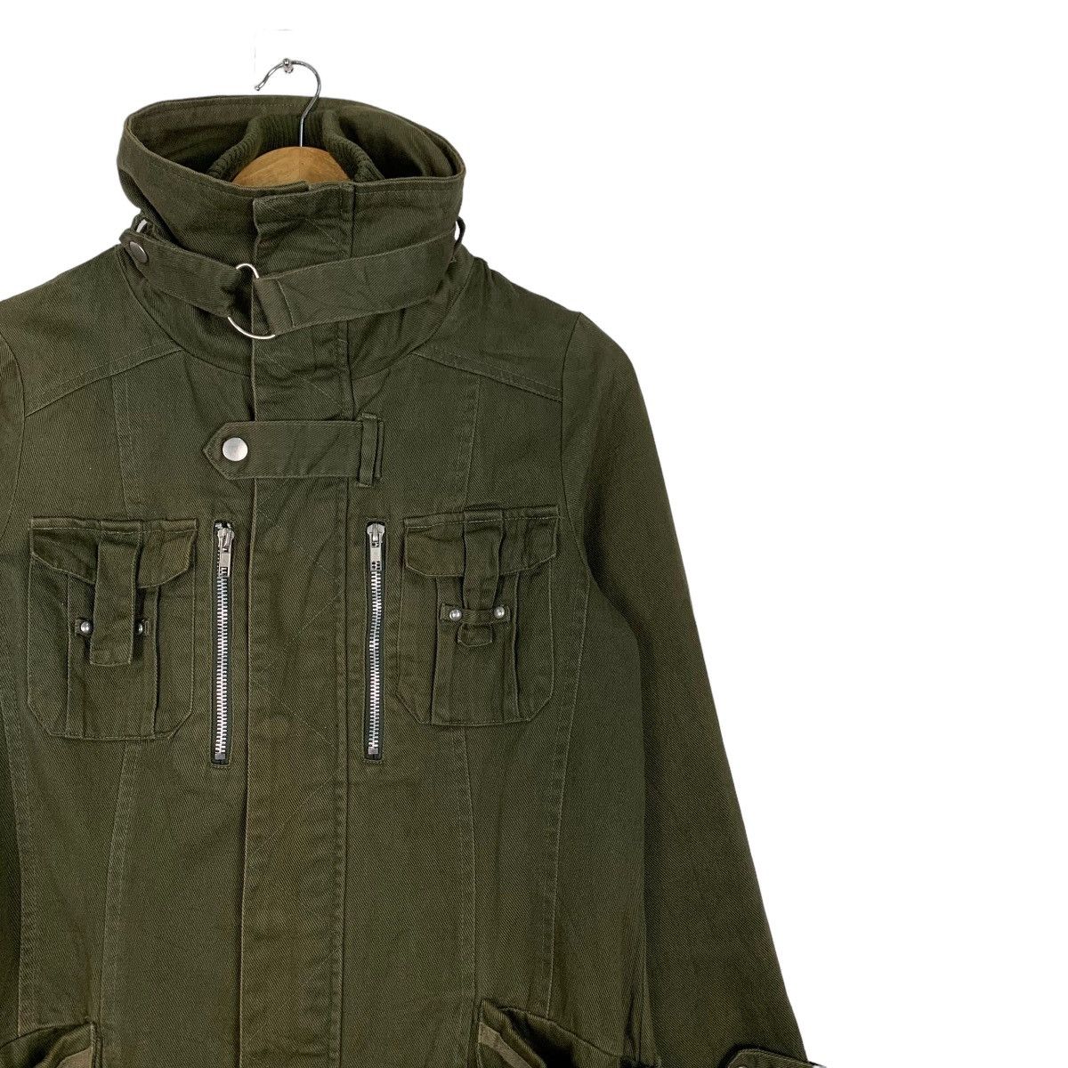Japanese Brand H.C.M.II Rare Design Jacket High Collar Parka #0940-C42 Size L / US 10 / IT 46 - 5 Thumbnail