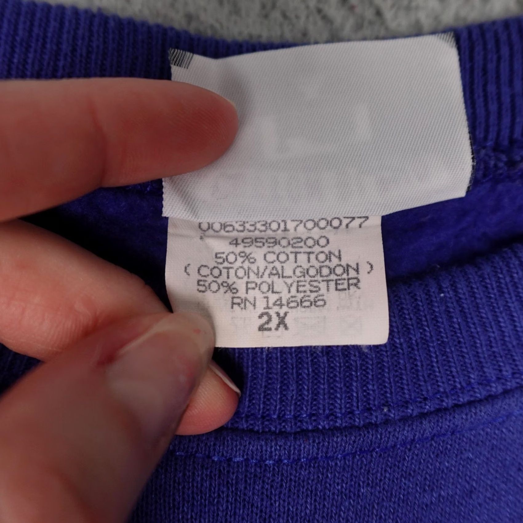 Lee Vintage Lee Sweatshirt Mens 2XL Purple Buffalo Skull Crewneck Graphic USA 90s Size US XXL / EU 58 / 5 - 3 Thumbnail