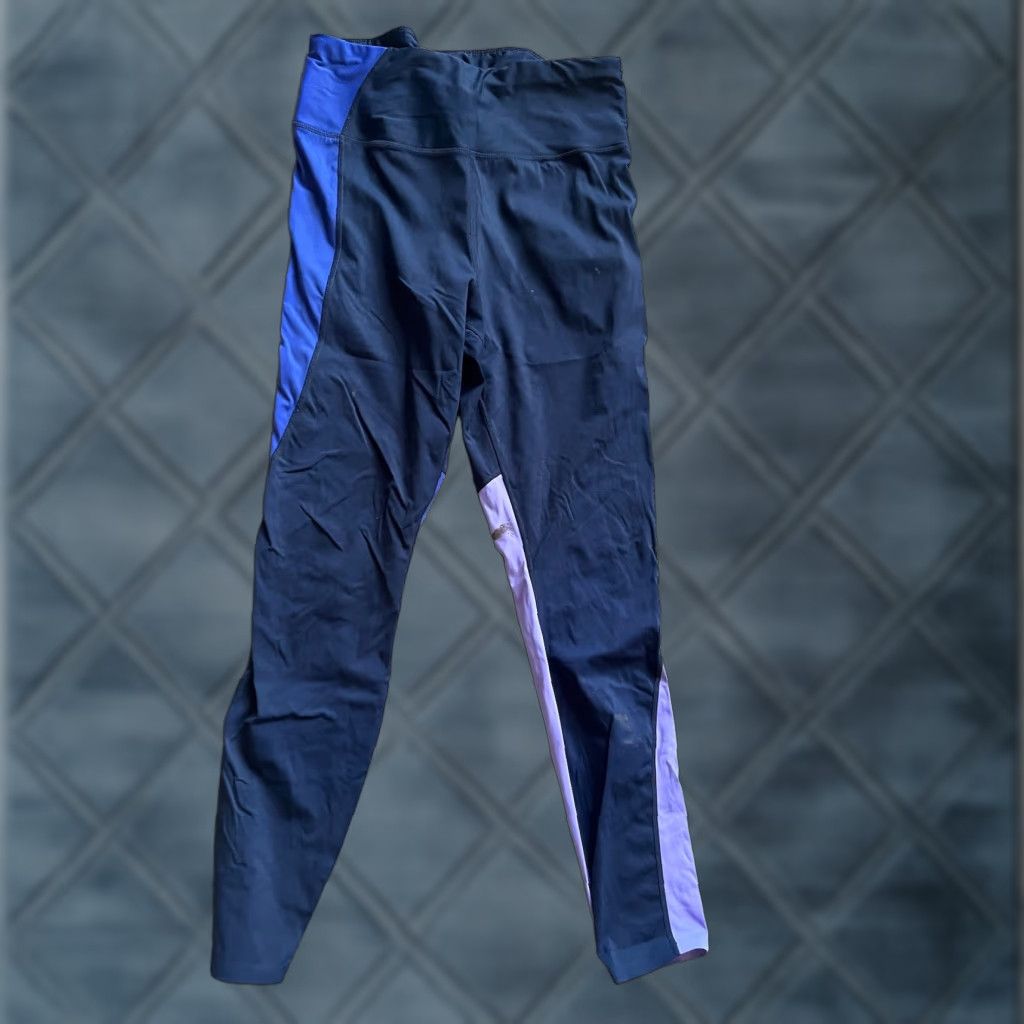 Avia Avia Womens Leggings Block Blue Green Athletic Activewear Size L Size 36" / US 14 / IT 50 - 1 Thumbnail