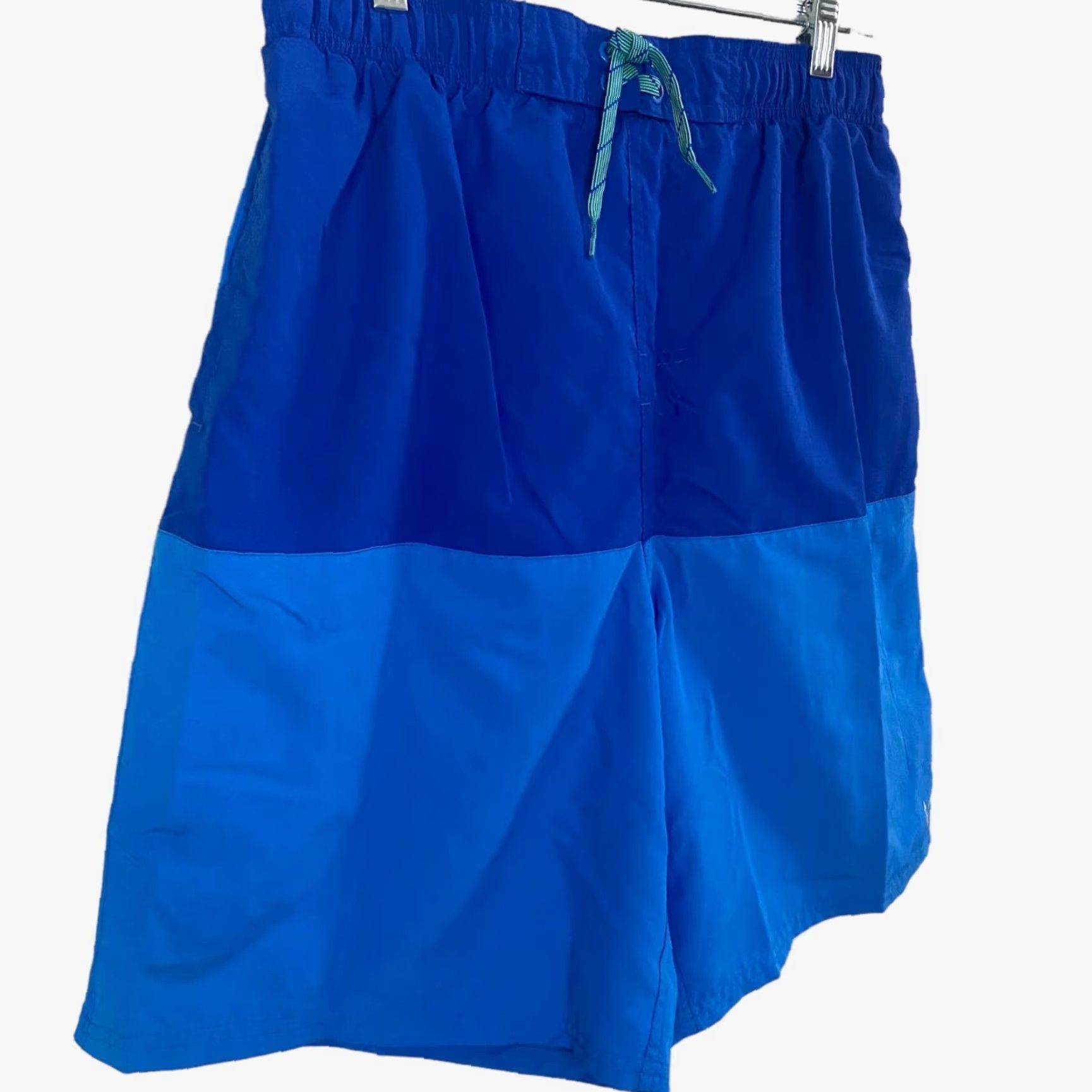 Nike Nike Two Tone Blue Color Block Swim Trunks Shorts Men's L Beach Surf Trunks Size US 33 - 2 Thumbnail