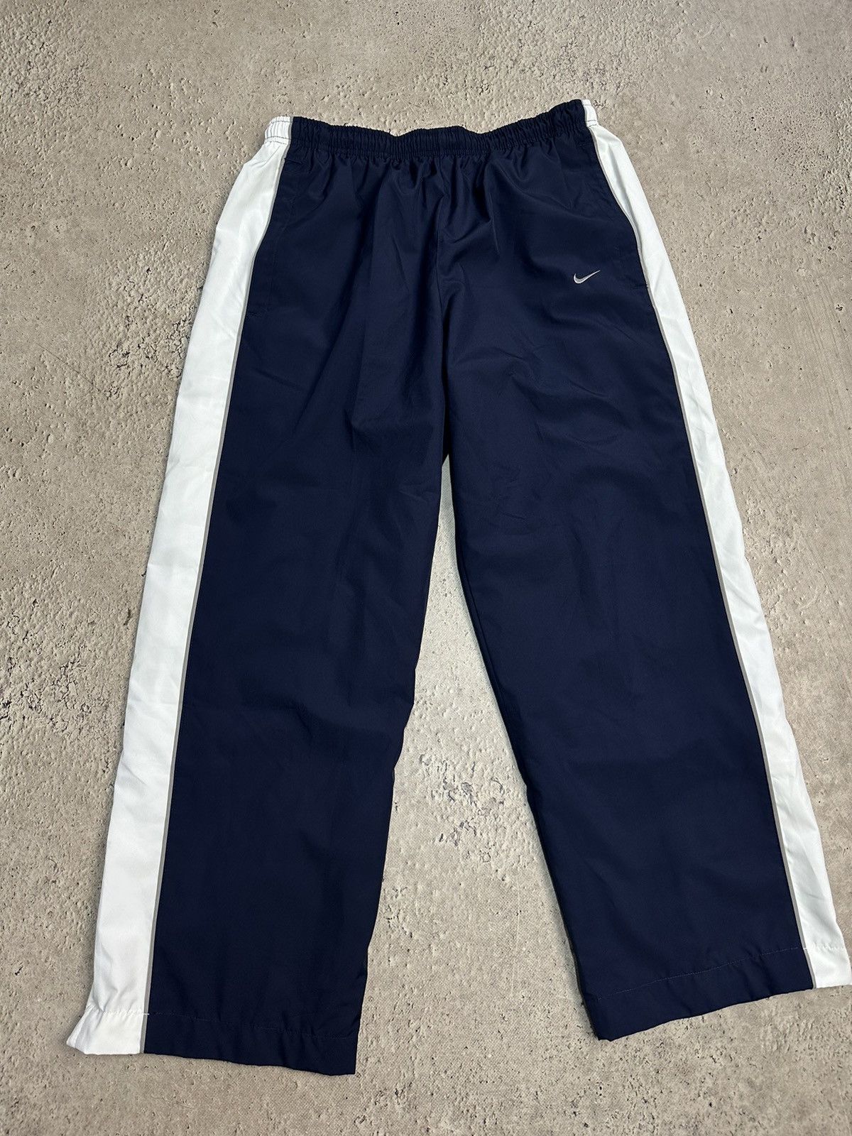 Nike × Vintage Vintage Nike Pants Nylon Y2K Drill Navy Blue Size US 33 - 4 Thumbnail