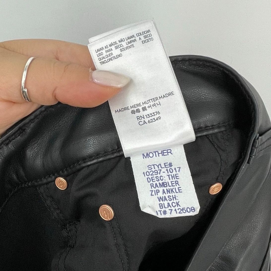 MOTHER MOTHER | NWT The Rambler Zip Ankle Black 33 Plus Size Size 33" - 16 Thumbnail