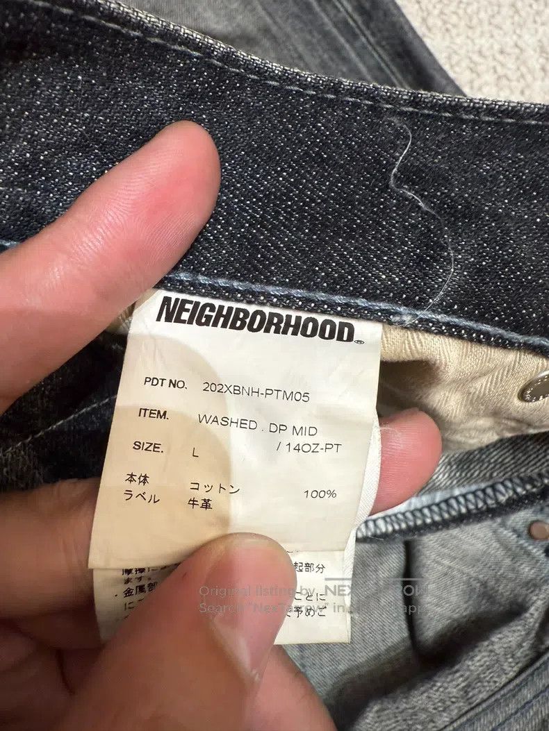 Neighborhood size L Heavyweight Basic Washed Denim Long Pa