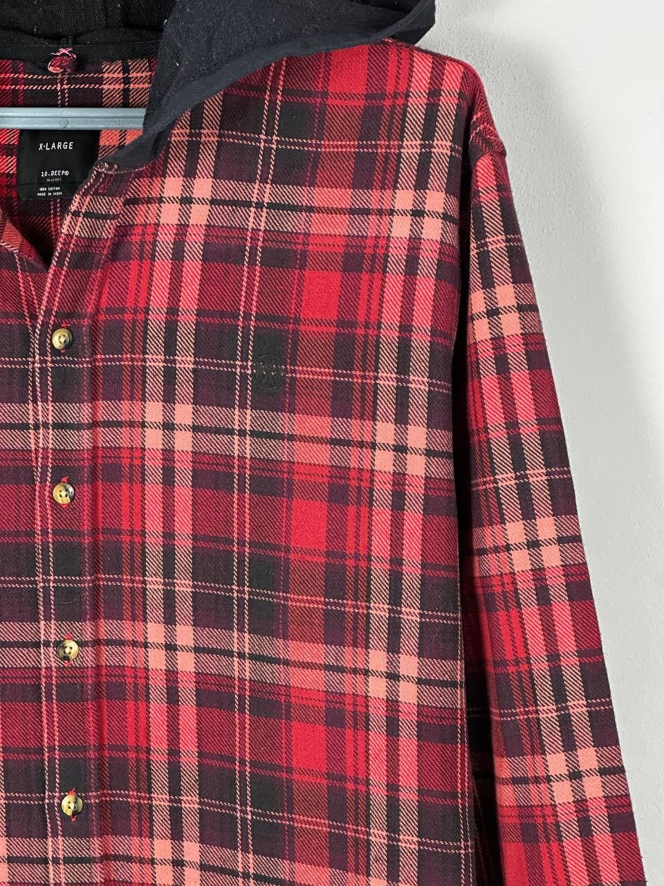 10 Deep Streetwear 10 Deep Hypebeast Hooded Flannel Shirt Size US XL / EU 56 / 4 - 4 Thumbnail