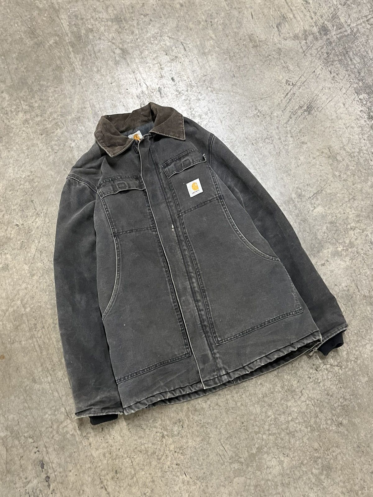 Carhartt × Vintage Carhartt Detroit style jacket faded black vintage streetwear Size US XL / EU 56 / 4 - 1 Thumbnail
