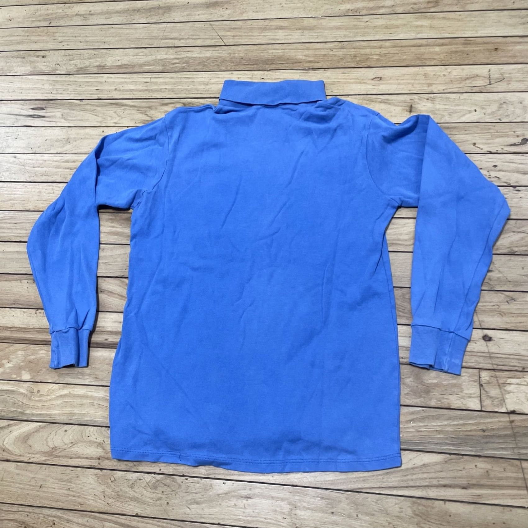 Vintage VINTAGE Duofold Thermal Turtleneck Sweater Women M Long Sleeve Blue Soft 90s Casual Activewear Mens Womens Boys Girls Size M / US 6-8 / IT 42-44 - 3 Thumbnail