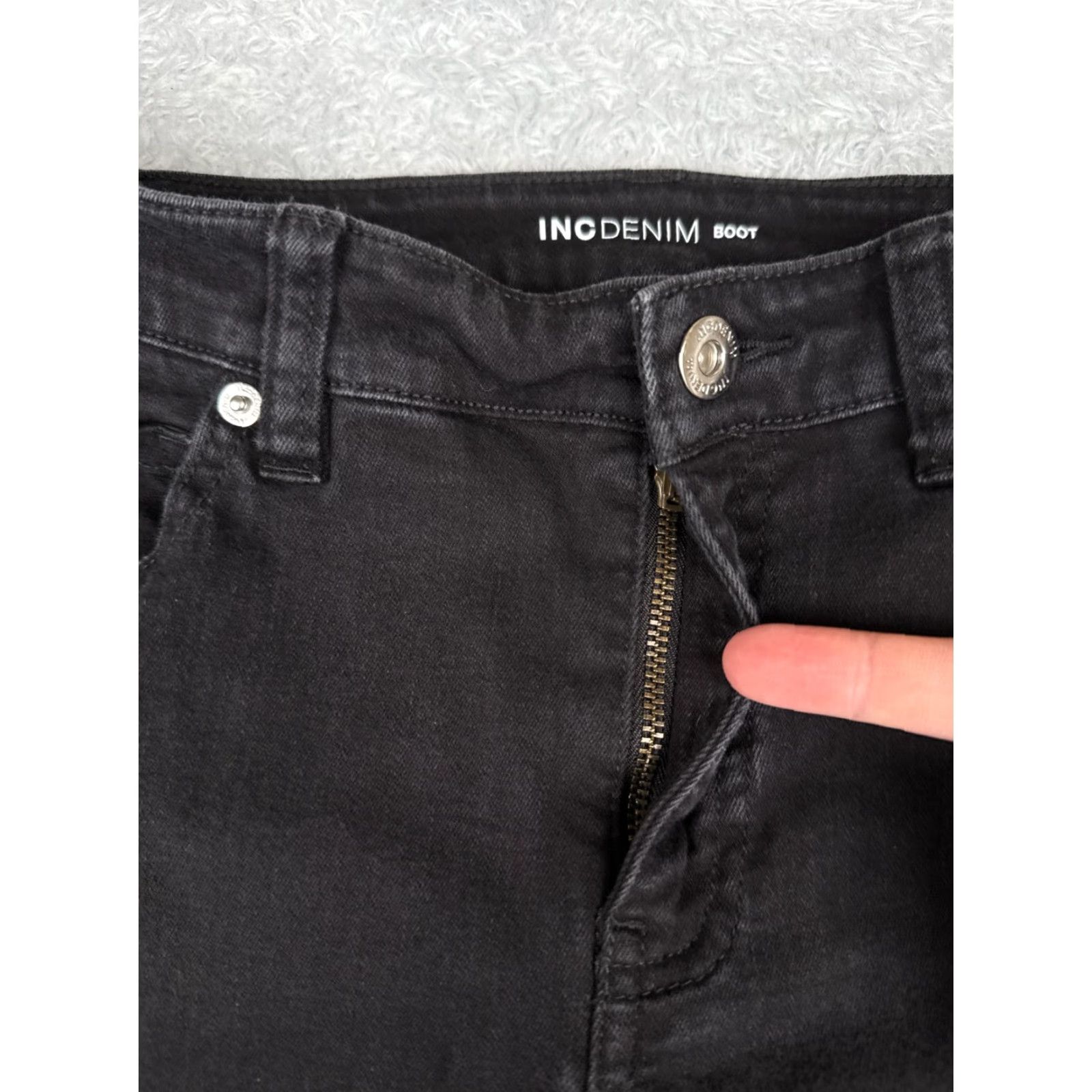 Vintage INC International Concepts Jeans Women 8P Black Denim Bootcut Cotton Blend 28x29 Size 30" / US 8 / IT 44 - 5 Thumbnail
