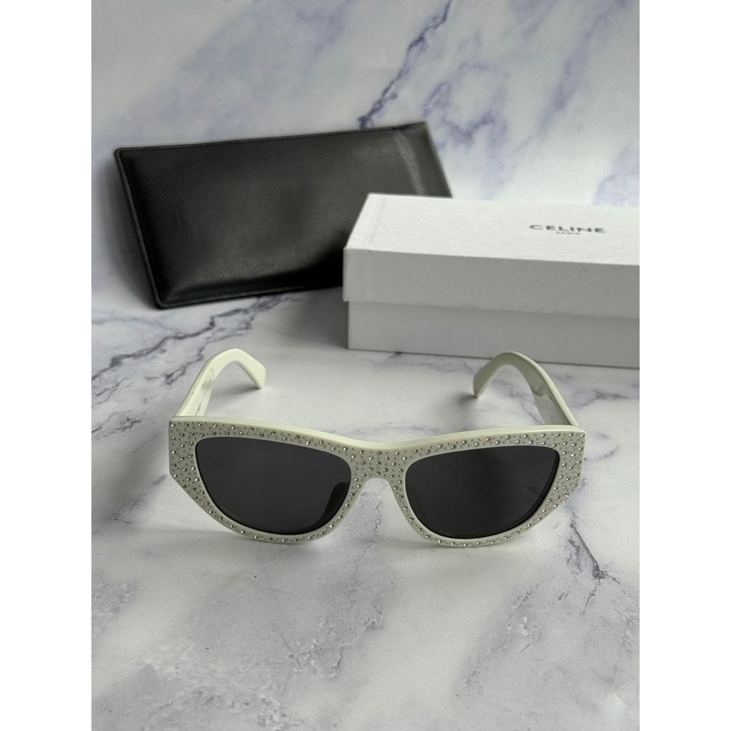 Celine NEW Celine CL4278U Crystal Sunglasses in White $920 Size ONE SIZE - 3 Thumbnail