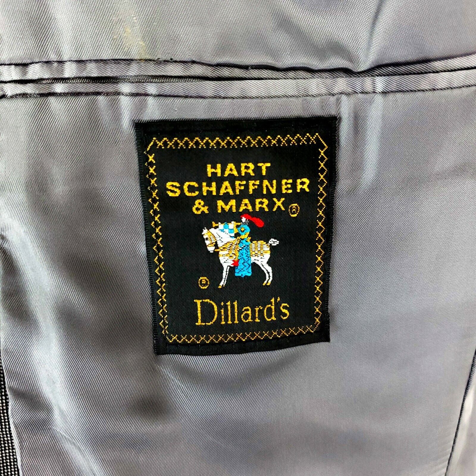 Hart Schaffner Marx Hart Schaffner Marx Wool 2 Button Blazer 42R Gray Nailshead Size 42R - 6 Thumbnail
