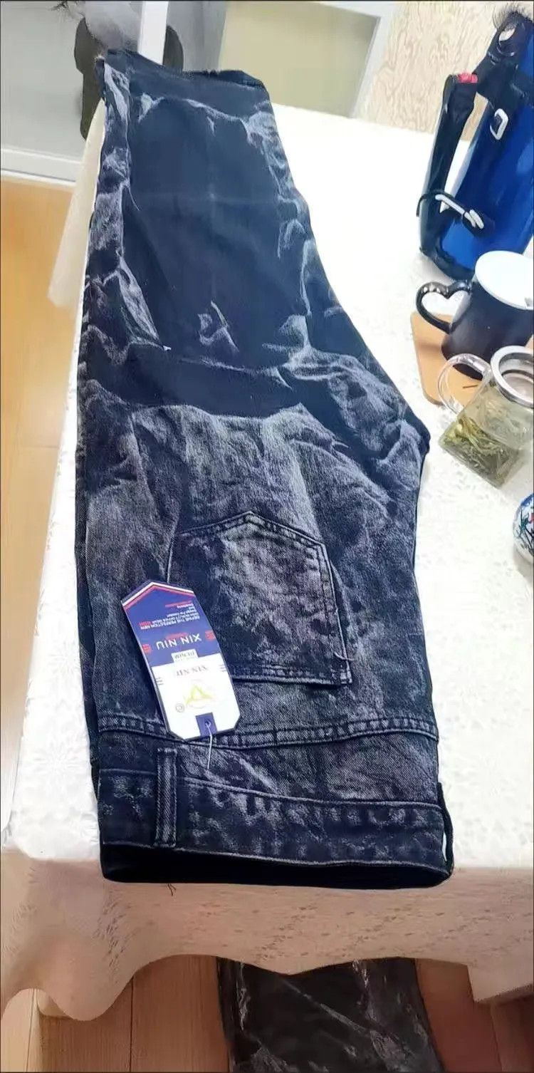 Tie Dye Washed Straight Wide Leg Pants