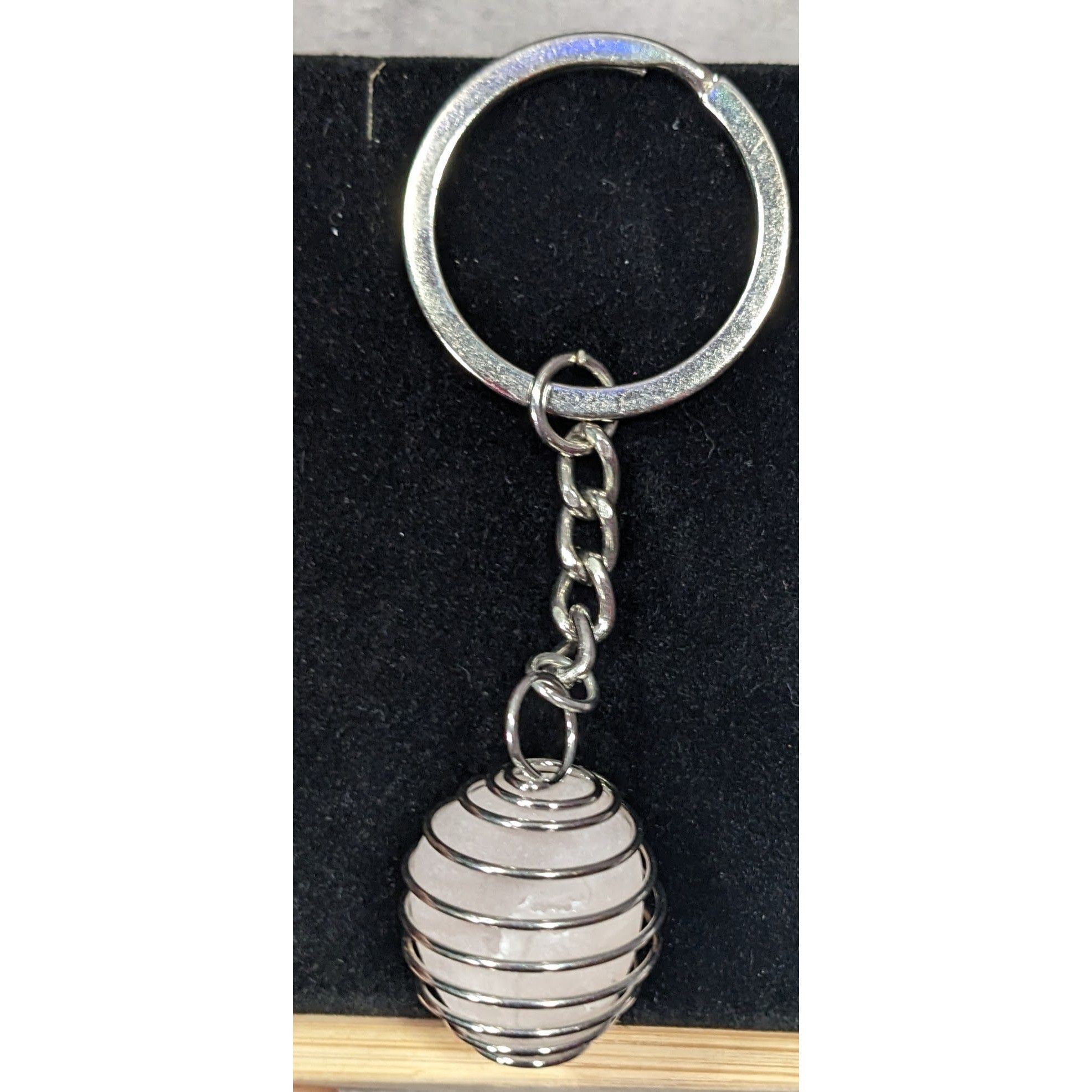 Other Modern Caged White Quartz Crystal Keychain Size ONE SIZE - 3 Thumbnail