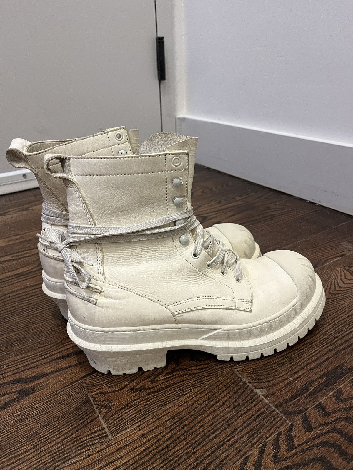 Acne Studios Acne Studios Leather Trooper Boots (unisex) Size US 11 / EU 44 - 4 Thumbnail