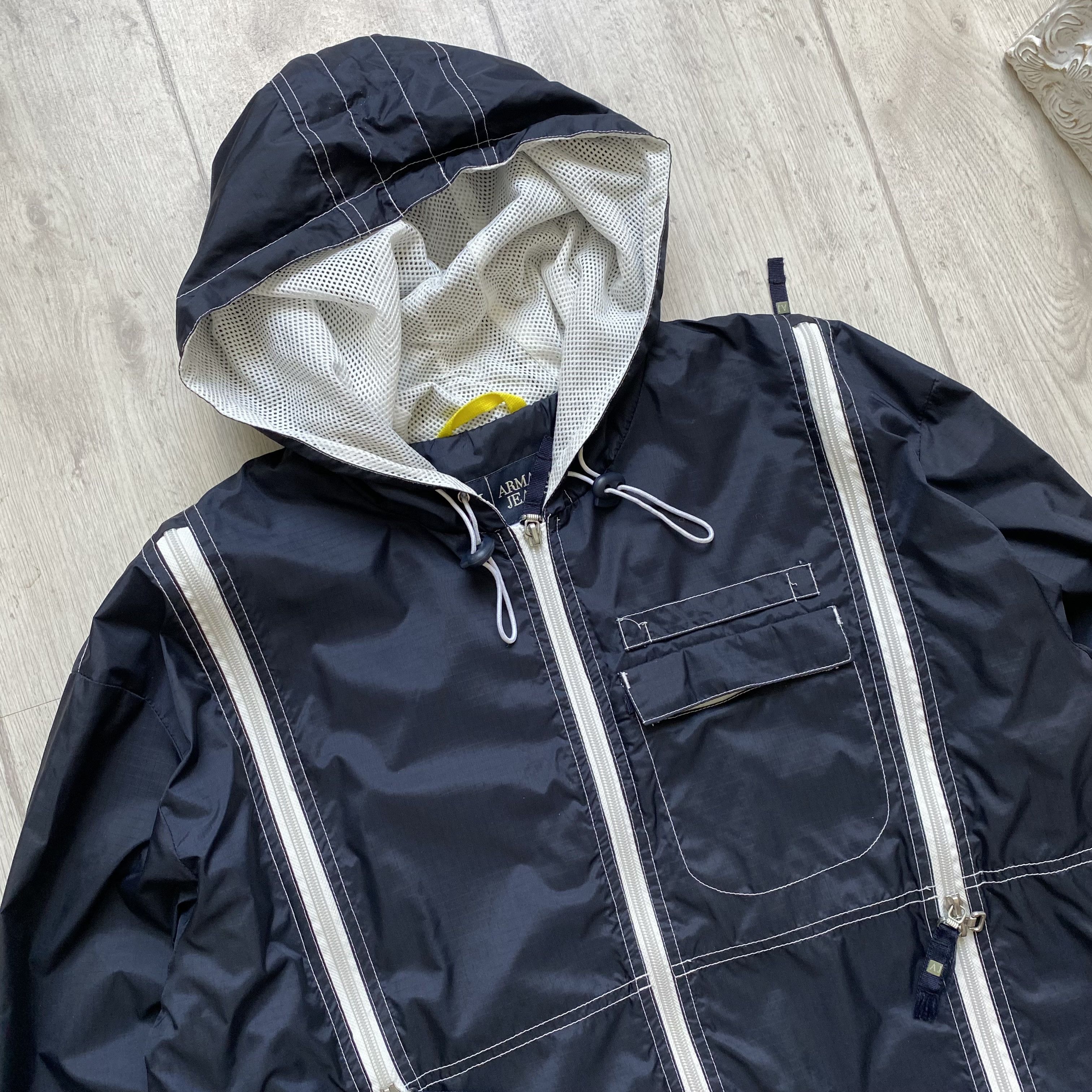 Armani Vintage Emporio Armani Jeans Nylon jacket Multi-Zip Big logo Size US M / EU 48-50 / 2 - 3 Thumbnail