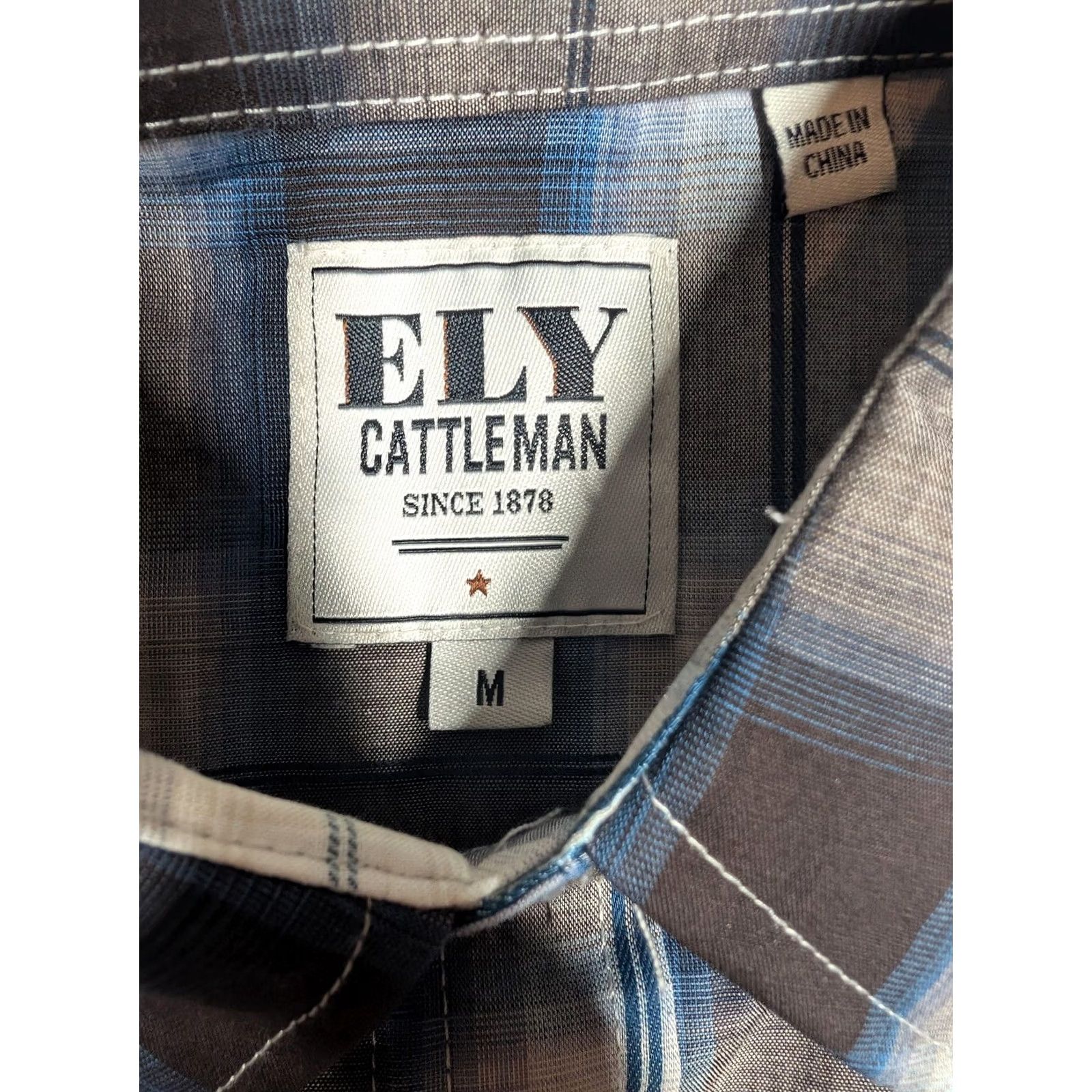 Vintage Ely Cattleman Shirt Mens M Brown Plaid Western Pearl Snap Long Sleeve Shirt Size US M / EU 48-50 / 2 - 5 Thumbnail