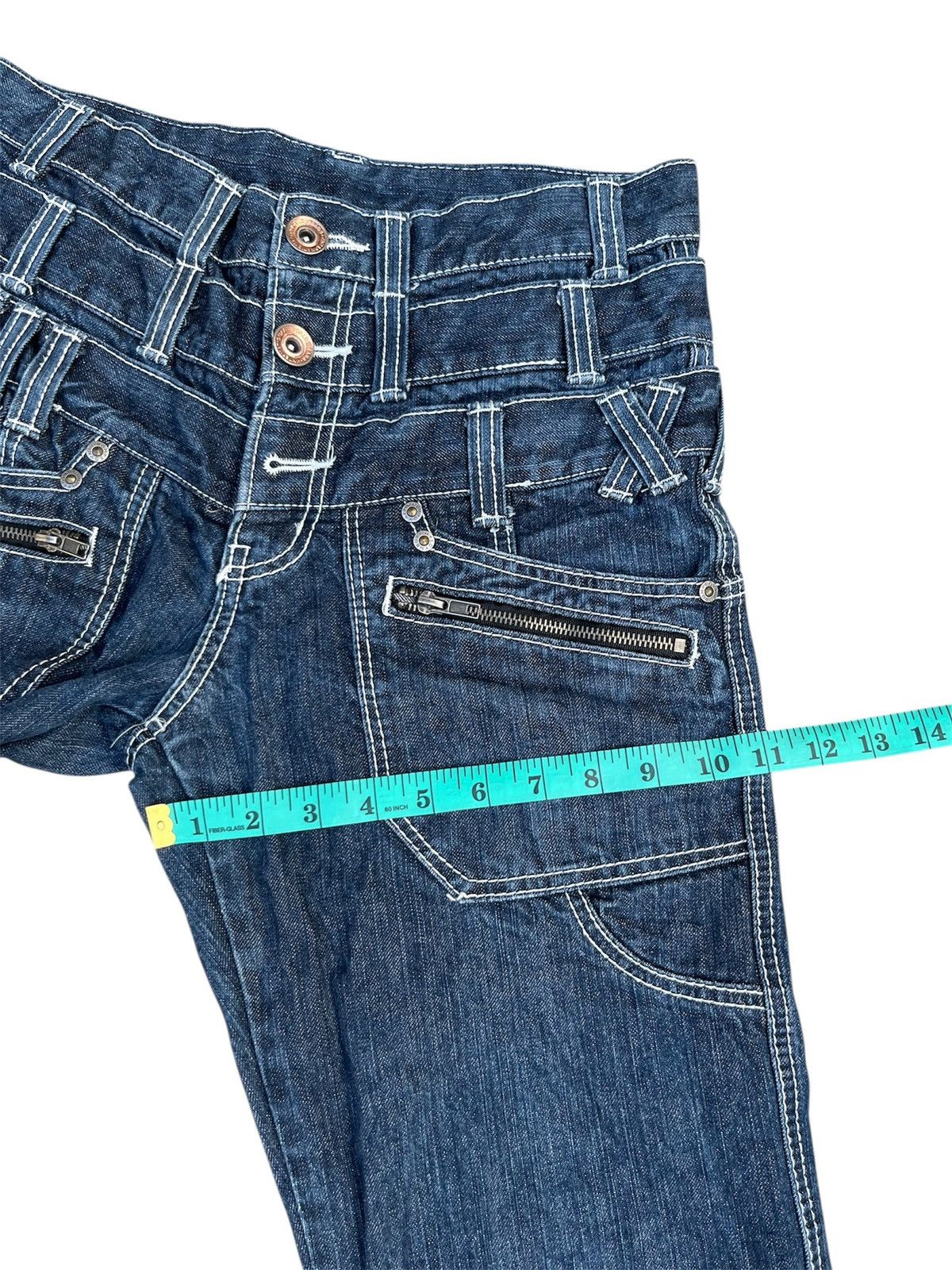 Japanese Brand 🔥VERY RARE🔥BACK RUSH Punk Triple Waist Denim Size US 28 / EU 44 - 18 Thumbnail