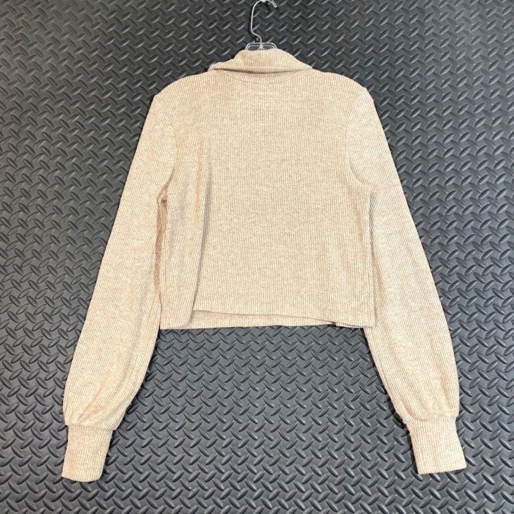 Aeropostale Aeropostale Brown Cropped Turtle Neck Long Sleeve Pullover Sweater Women M Size M / US 6-8 / IT 42-44 - 2 Thumbnail