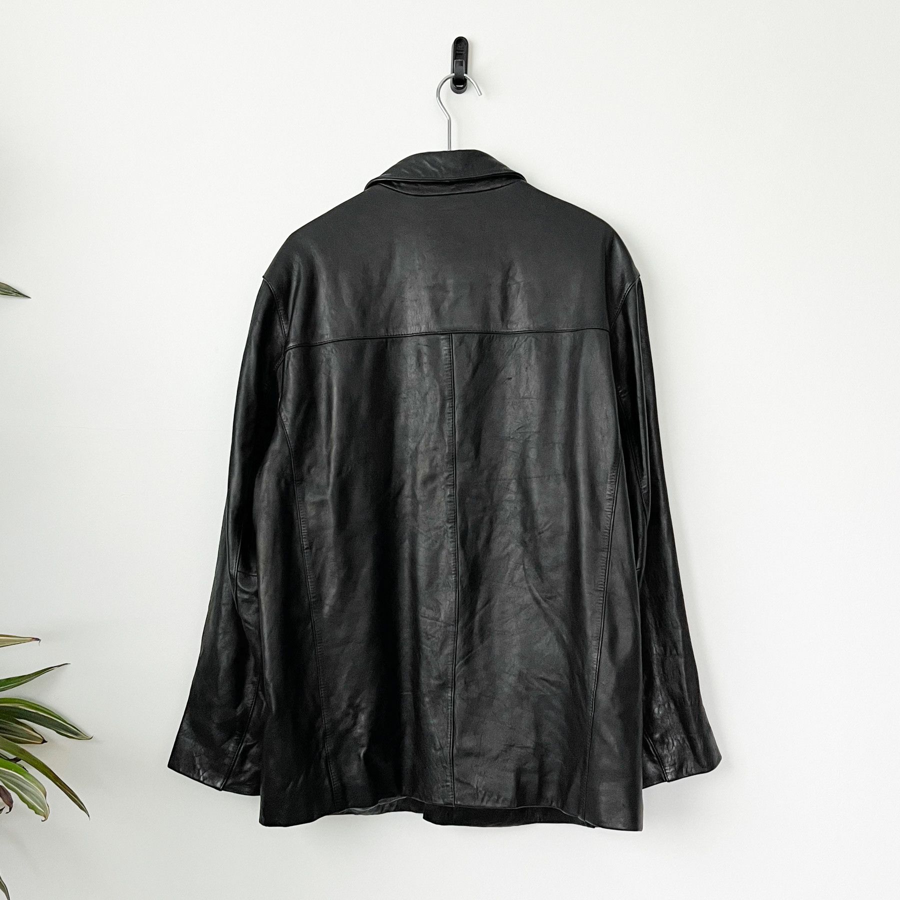Vintage VTG Y2K Super Soft Black Lamb Leather Coat Overcoat Jacket Size US M / EU 48-50 / 2 - 8 Thumbnail