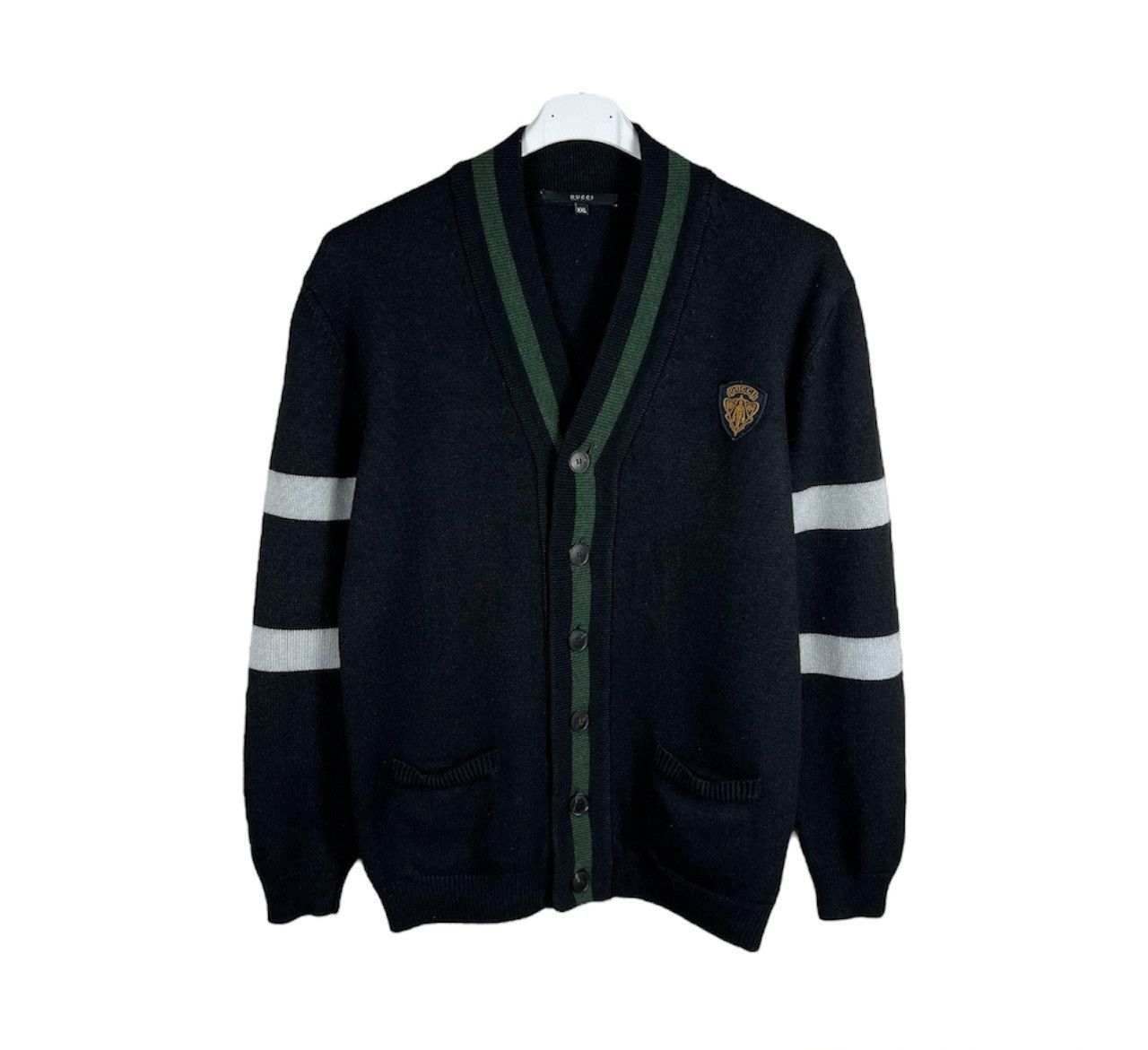 Gucci Vintage Gucci Tom Ford collage cardigan sweater logo striped Size US L / EU 52-54 / 3 - 2 Thumbnail