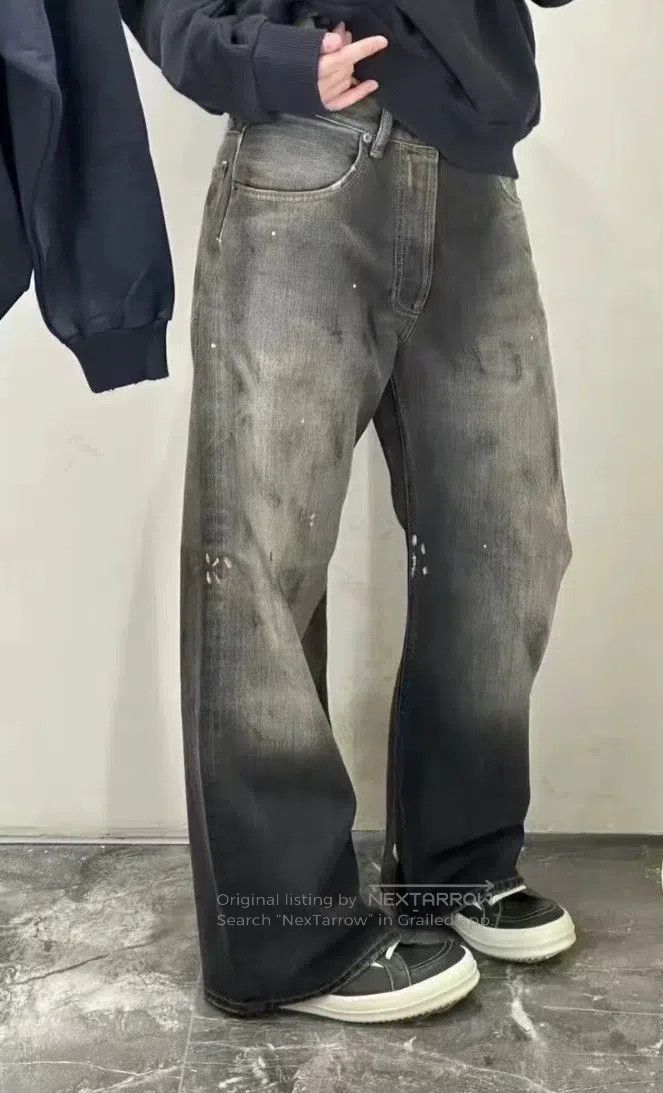 Acne Studios Acne Studios Black Graffiti Washed Vintage Wide-Leg Denim Size US 32 / EU 48 - 5 Thumbnail