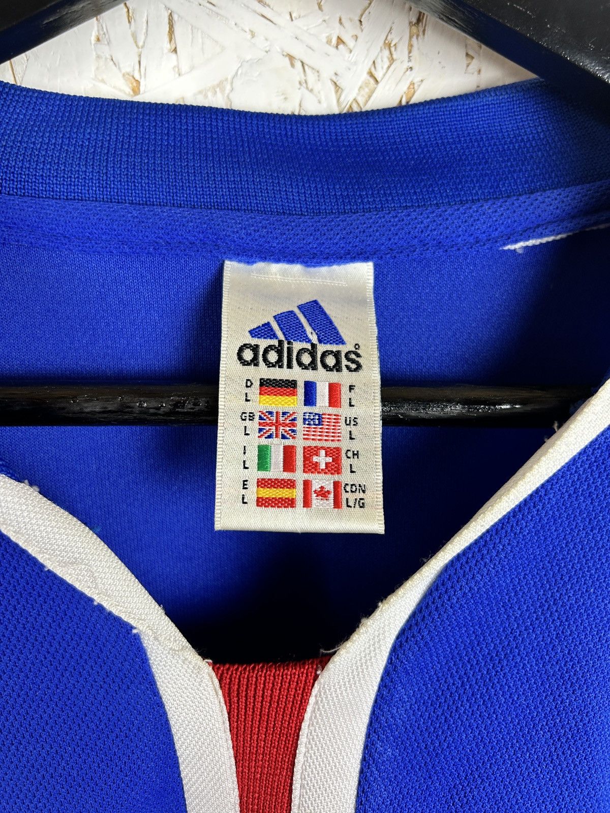 Adidas Adidas France FFF 2000 World Cup Home Kit Soccer Jersey L Size US L / EU 52-54 / 3 - 8 Thumbnail