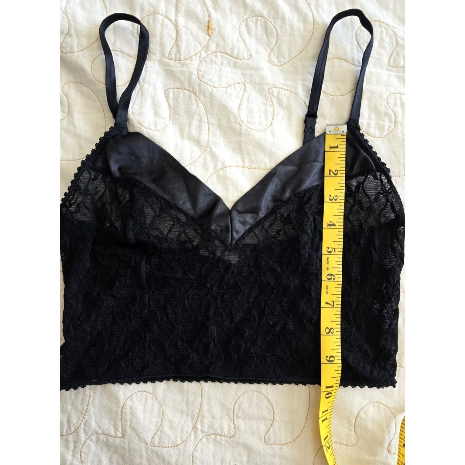 Undercover VINTAGE UndercoverWear Black Lace Bralet Shirt Womens Small Medium 1970s 1980s Art Deco Size ONE SIZE - 7 Thumbnail