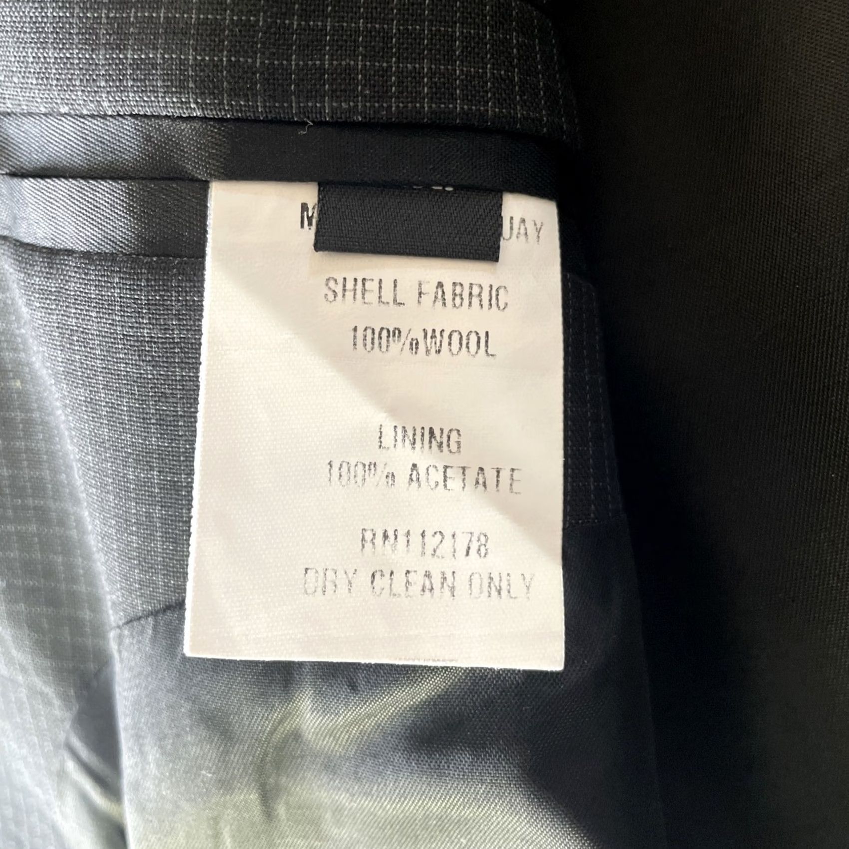 Vintage Paul Fredrick Black/Gray Grid Check Sport Coat Jacket Mens 42L Blazer 100% Wool Size 42R - 6 Thumbnail