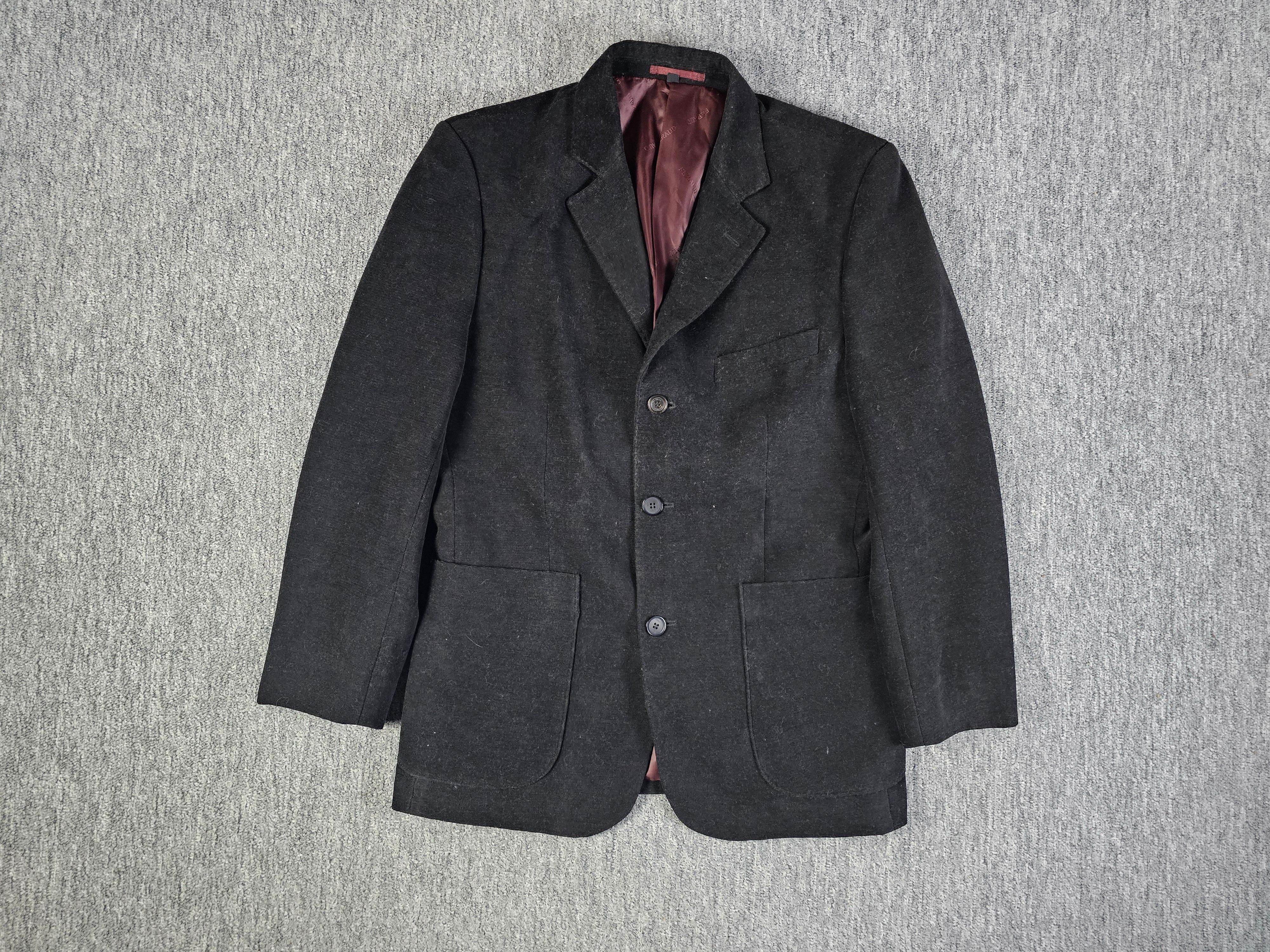 Louis Feraud Feraud Superior Corduroy Blazer Charcoal Sport Coat 42R 90s Size 42R - 3 Thumbnail
