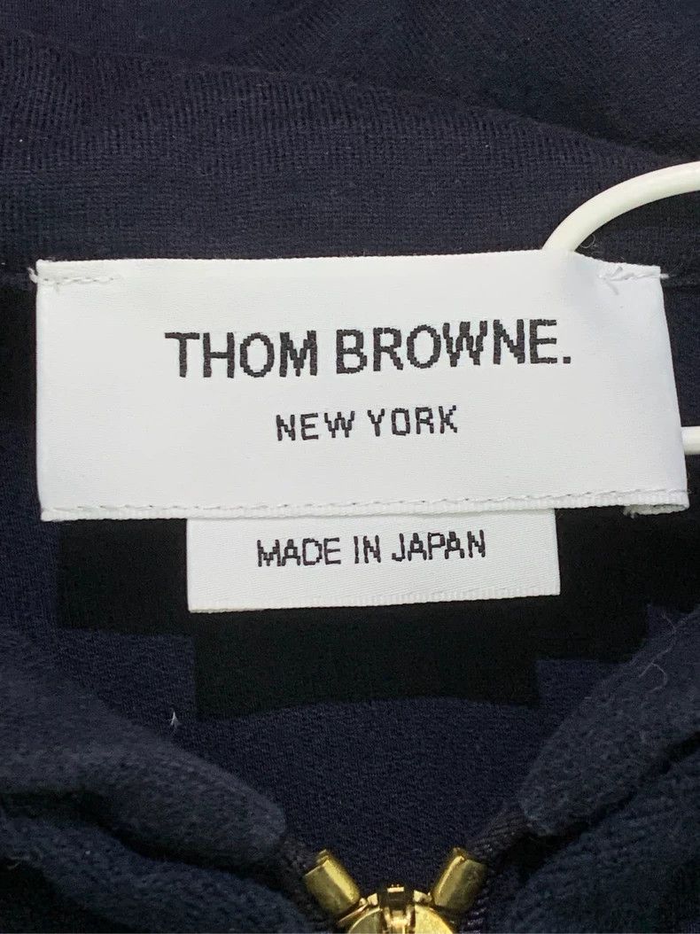 Thom Browne Thom Browne size40 Blue knit four bar zipped cap shirt Size S / US 4 / IT 40 - 3 Thumbnail