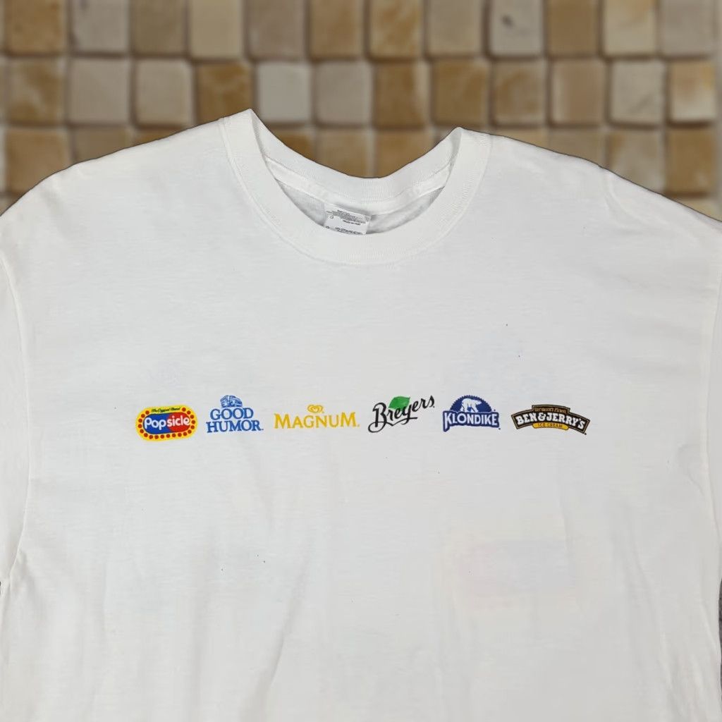 Gildan VINTAGE Gildan Ice Cream Popsicle Retro Logo T-Shirt Men's Large White 90s Food & Drink Size US L / EU 52-54 / 3 - 1 Thumbnail
