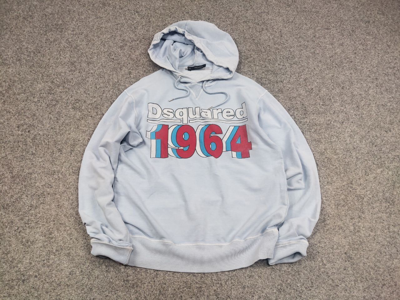 Dsquared2 Vintage 90's Dsquared authentic Logo Light Blue hoodie Size US S / EU 44-46 / 1 - 2 Thumbnail