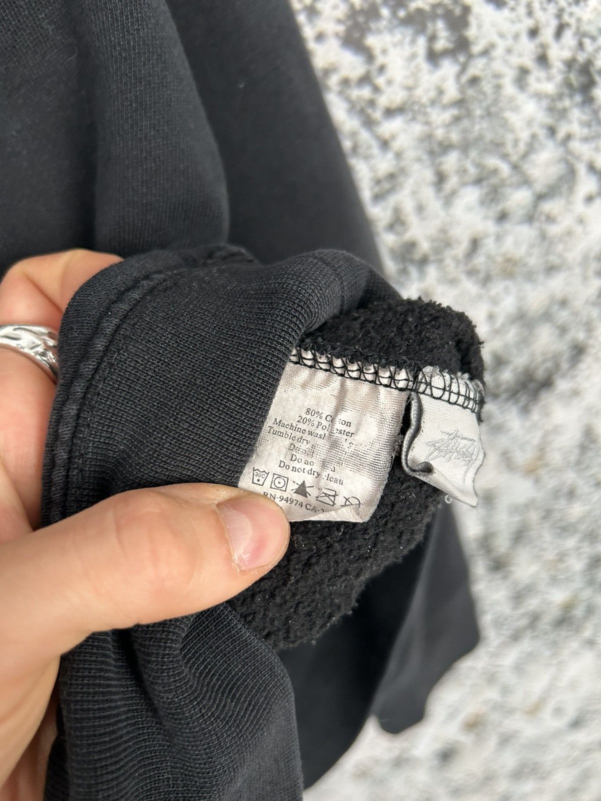 Stussy Stussy Made in USA Black Hoodie Streetwear Vintage Baggy Size US M / EU 48-50 / 2 - 8 Thumbnail