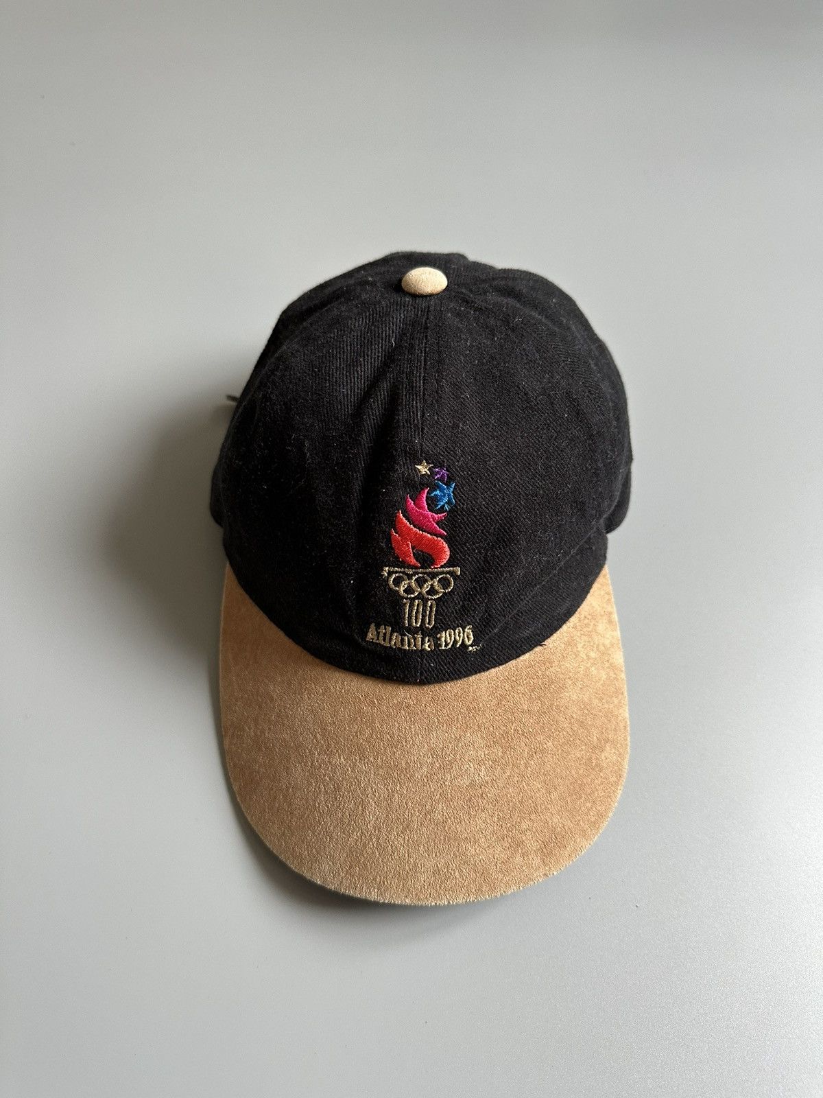 USA Olympics Vintage USA Olympic Atlanta 1996 Cap Hat McDonalds 90s Suede Size ONE SIZE - 1 Thumbnail