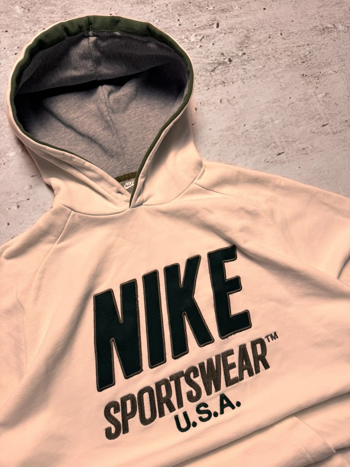 Nike × Vintage NIKE VINTAGE CENTER LOGO OVERSIZE BOXY HOODIE Size US XL / EU 56 / 4 - 3 Thumbnail