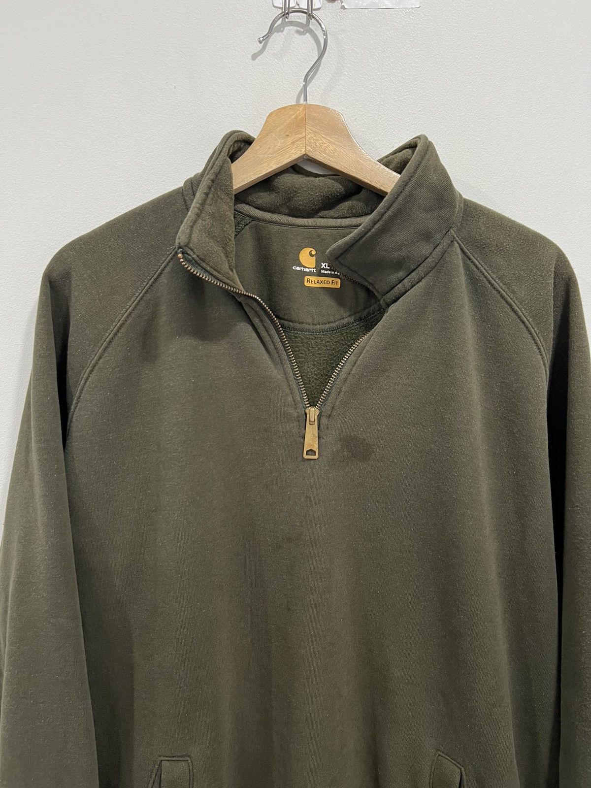 Carhartt Vintage Carhartt Quarter Zip Sweater Size US XL / EU 56 / 4 - 3 Thumbnail