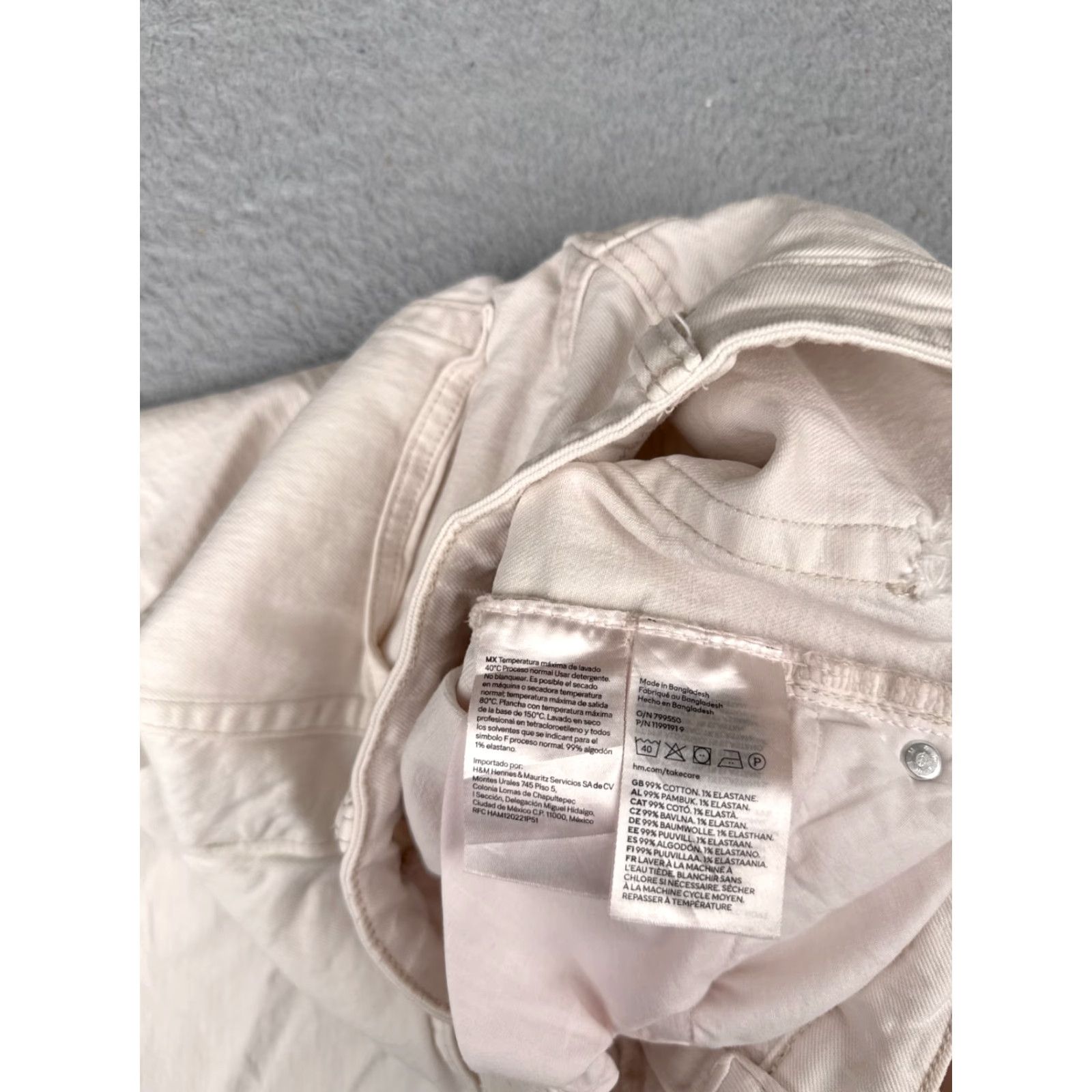 Denime &Denim Jeans White 4 Womens Cotton Denim Cropped High Rise Regular Fit 26x25 Jeans? Size 27" / US 4 / IT 40 - 7 Thumbnail