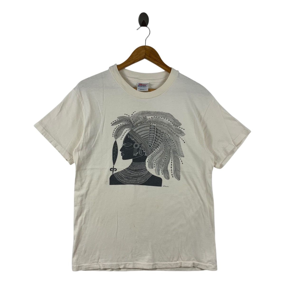 Hanes × Vintage Vintage native AFRICAN art By heidi lange 96 tee Size US M / EU 48-50 / 2 - 1 Thumbnail