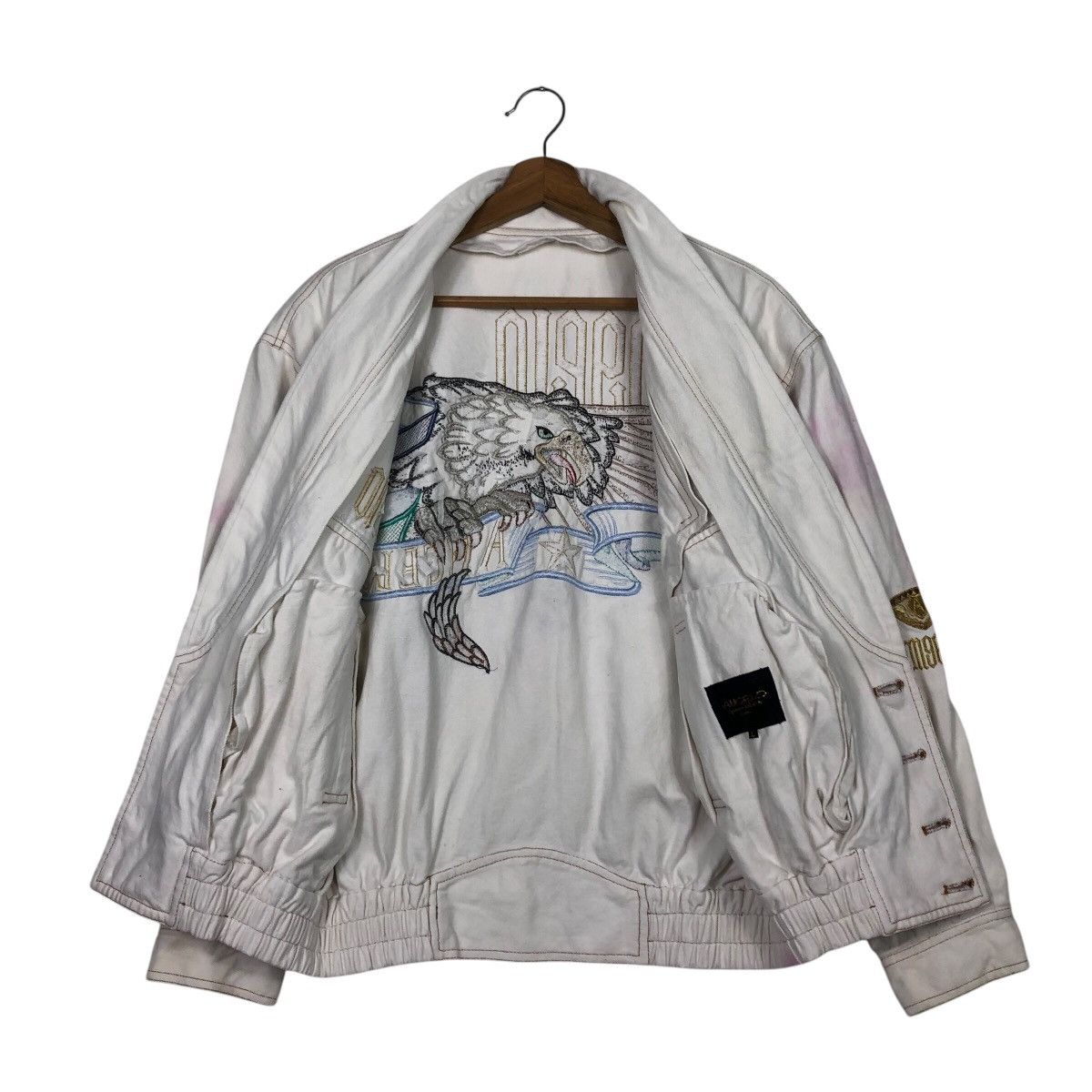 Japanese Brand × Vintage 📌Vintage Bomber Jacket Angelo Embroidered Big Logo Size US L / EU 52-54 / 3 - 14 Thumbnail