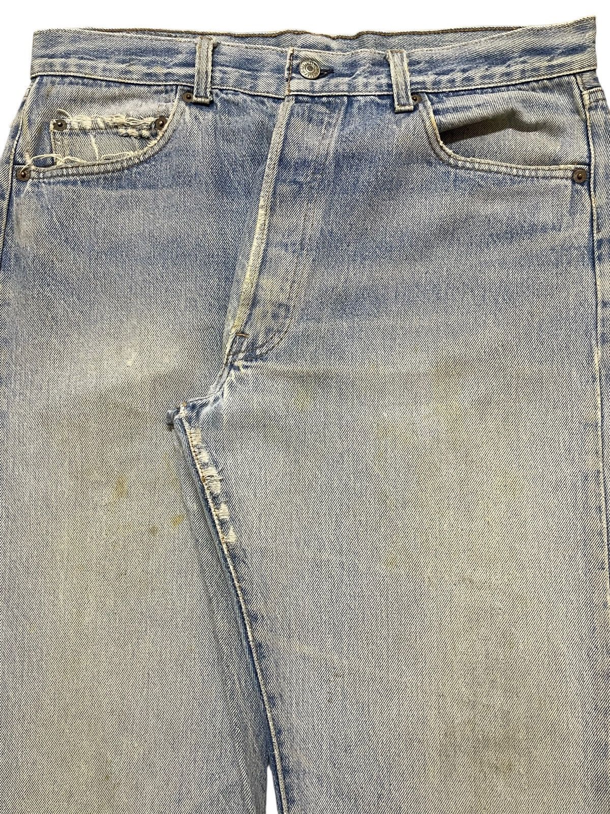 Levi's Crazy 70s Vintage Levis 501 Blue Light Mud Wash Distressed Size US 34 / EU 50 - 4 Thumbnail