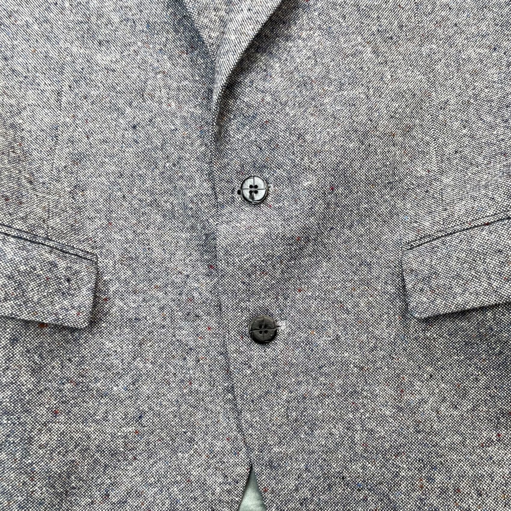 Stafford Stafford Mens Gray Blazer Coat Wool Blend Notch Single-Breasted 44in Chest M Size Regular Front Two-Button Size 40R - 3 Thumbnail