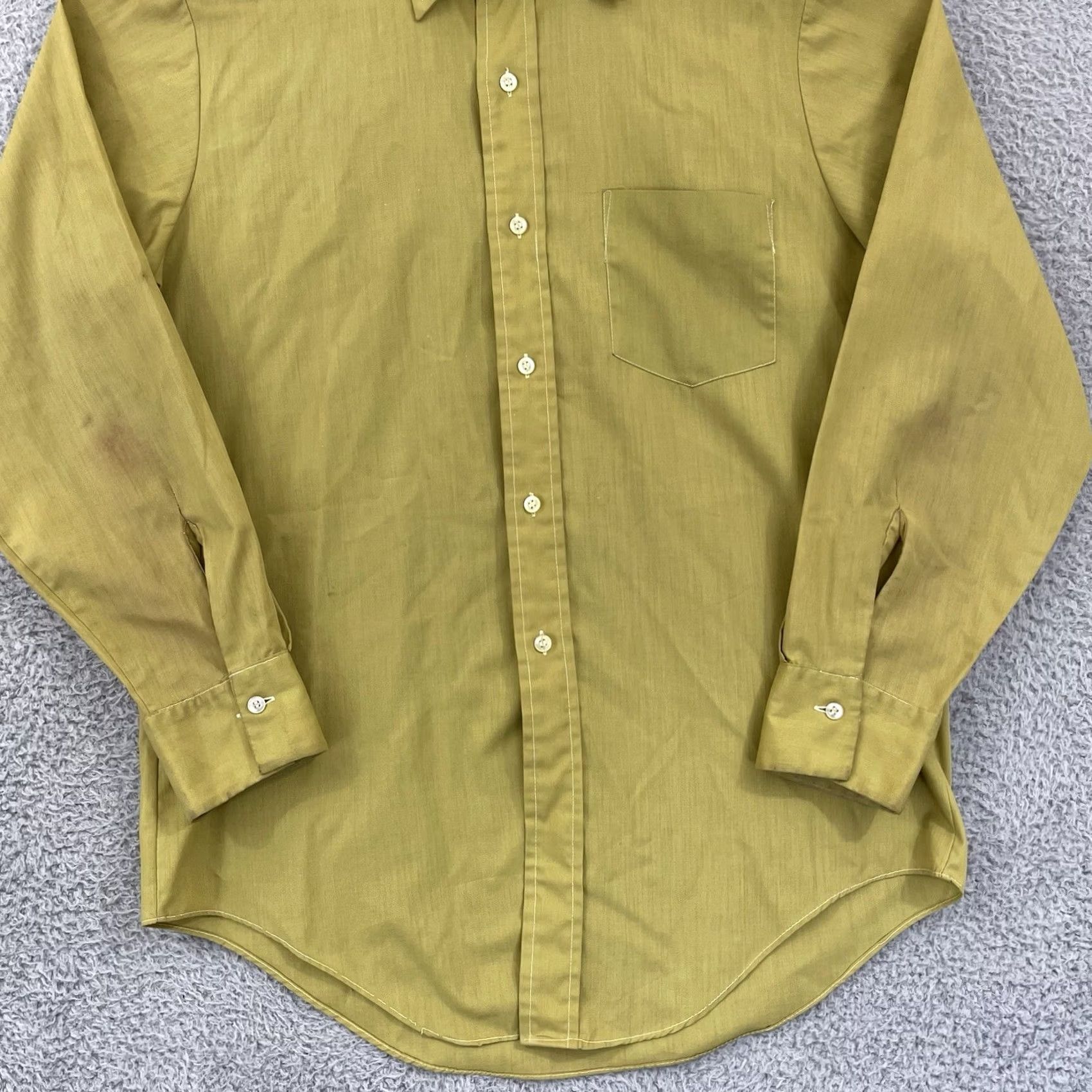 J Brand Vintage BVD Shirt Mens L Green Long Sleeve Button Up 60s Rockabilly Size US L / EU 52-54 / 3 - 2 Thumbnail