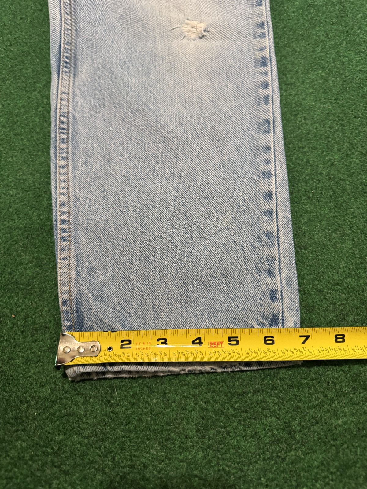 Levi's Vintage Clothing Vintage 90s Levi’s 551 Relaxed Fit 32x28 Distressed Jeans Size 36" / US 14 / IT 50 - 8 Thumbnail
