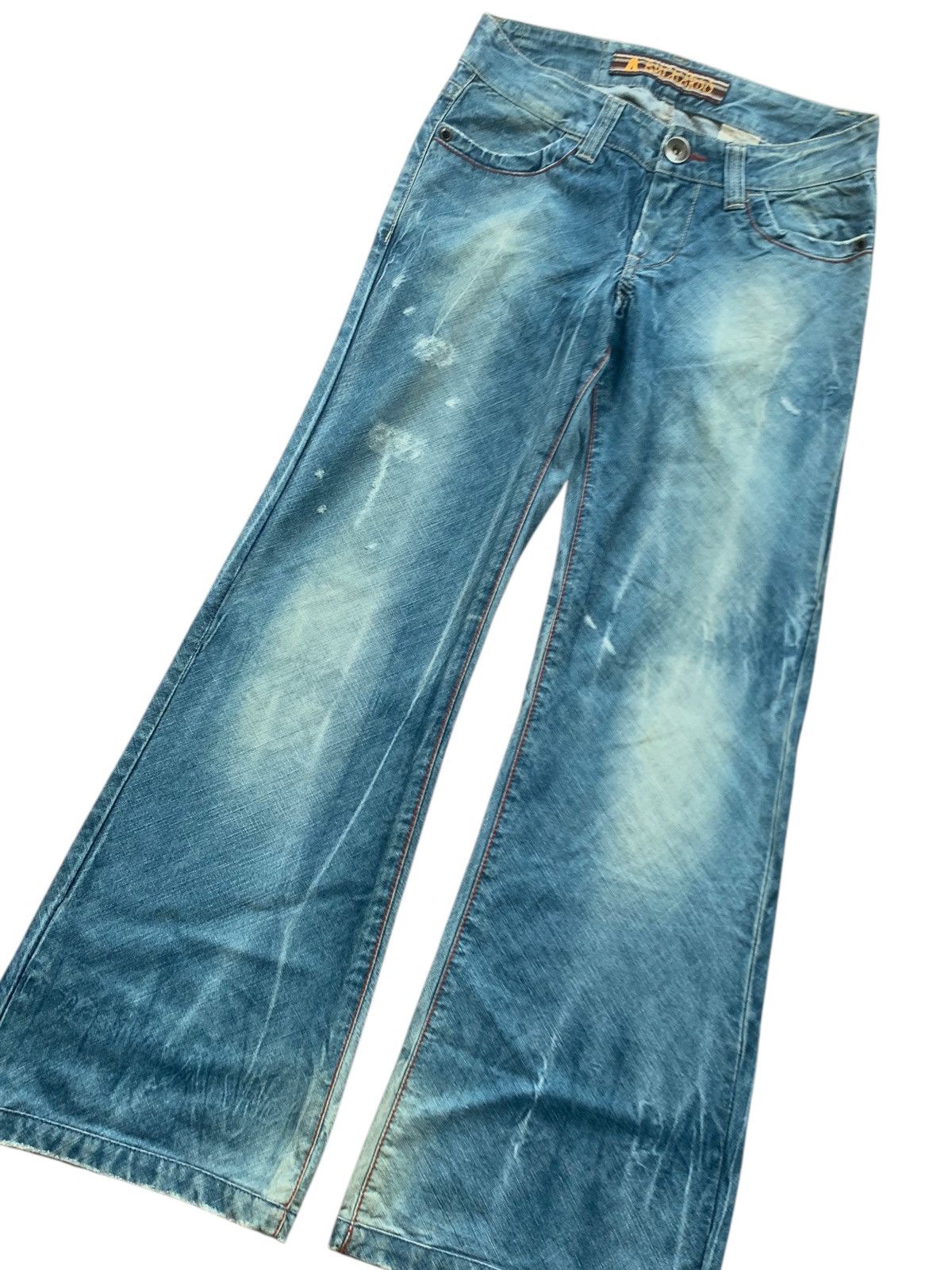 Japanese Brand Super flare BUCKAROO japanese blue levi's faded jeans lgb Size US 29 - 2 Thumbnail