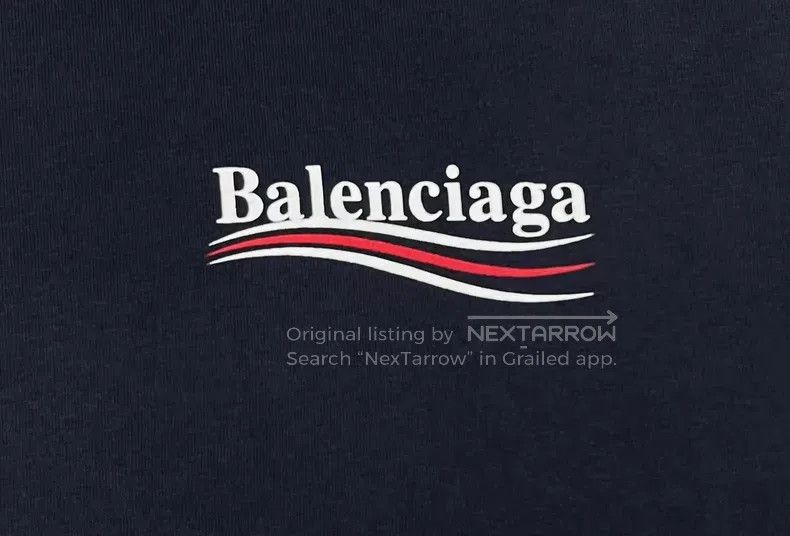 Balenciaga Balenciaga Navy Blue Coca-Cola Wave Front and Back Logo Sh Size US XS / EU 42 / 0 - 5 Thumbnail
