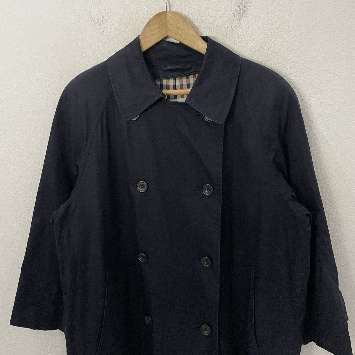 Aquascutum Vintage Aquascutum Nova Check Trench Coat Jacket Size US L / EU 52-54 / 3 - 8 Thumbnail