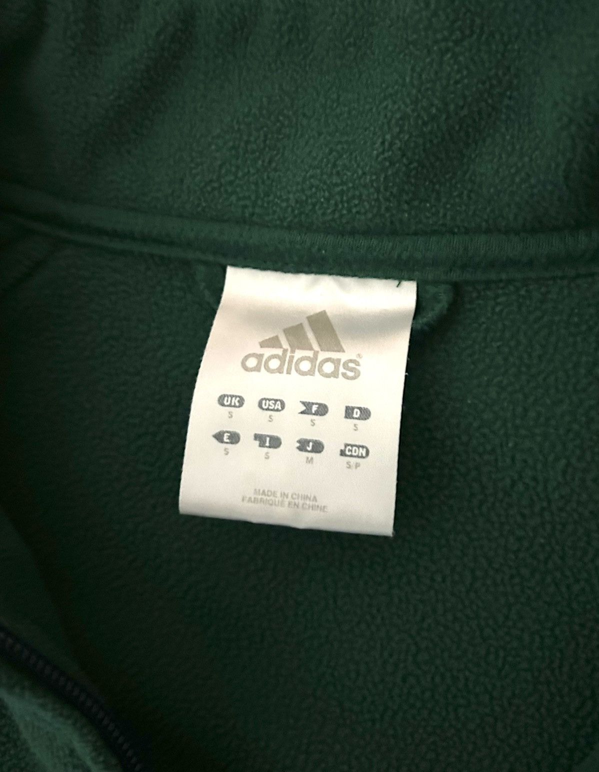 Adidas Adidas Green Fleece Jacket Size US M / EU 48-50 / 2 - 3 Thumbnail