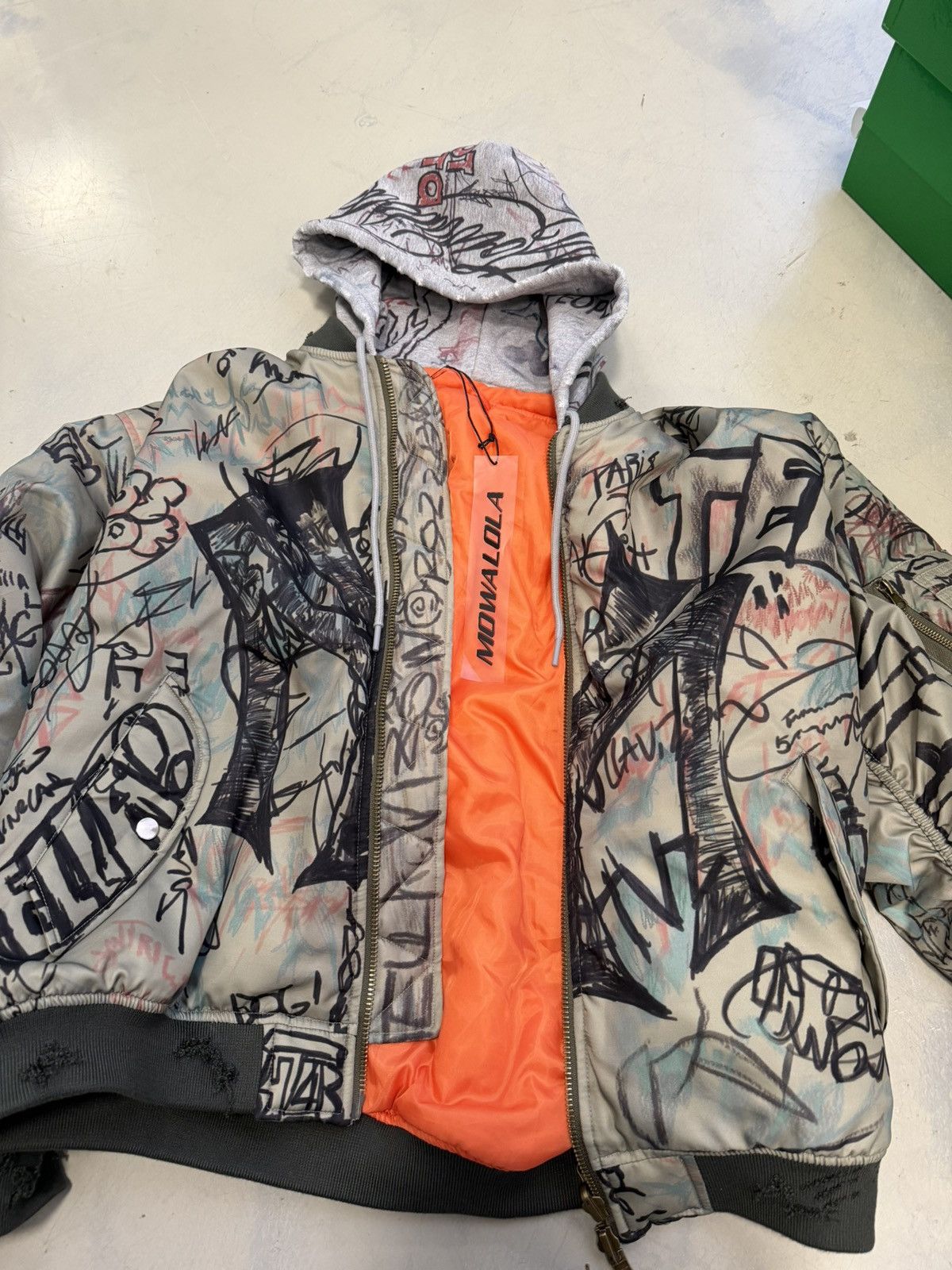 Mowalola Mowalola Graffiti Bomber Size US XL / EU 56 / 4 - 8 Thumbnail